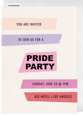 'Funky Rectangles' Pride Invitation