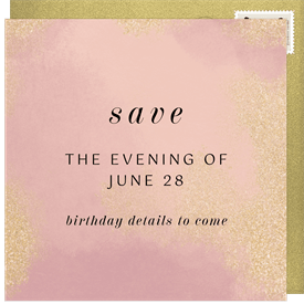 'Steam' Adult Birthday Save the Date
