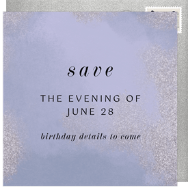 'Steam' Adult Birthday Save the Date