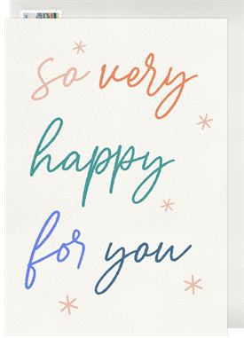 'Happy for You' Congratulations Card