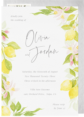 'Lemon Orchard' Wedding Invitation