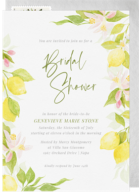 'Lemon Orchard' Bridal Shower Invitation