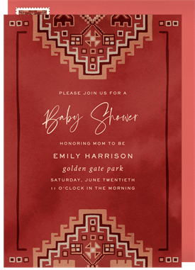 'Boho Tapestry' Baby Shower Invitation