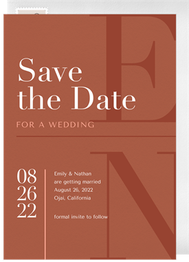 'Mod Trendy Tones' Wedding Save the Date