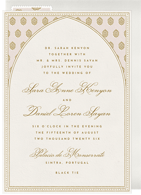 'Gilded Arch' Wedding Invitation