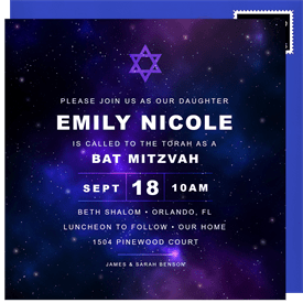 'Galaxy Quest' Bat Mitzvah Invitation