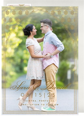'Gilded Arch' Wedding Save the Date