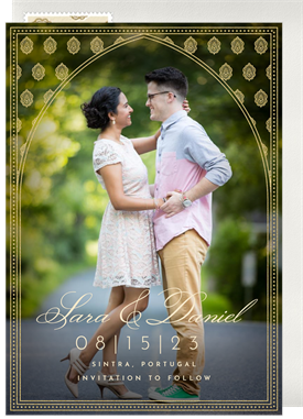 'Gilded Arch' Wedding Save the Date