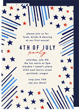 'Stars & Stripes' Fourth of July Invitation