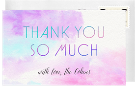 'Glitter Bat Mitzvah' Bat Mitzvah Thank You Note