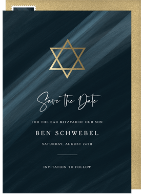 'Painted Spotlight' Bar Mitzvah Save the Date
