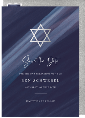 'Painted Spotlight' Bar Mitzvah Save the Date