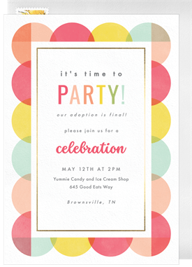 'Modern Gumball' Party Invitation