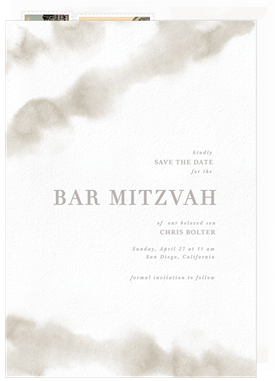 'Shibori Waves' Bar Mitzvah Save the Date