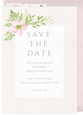 'Delicate Floral' Bridal Shower Save the Date