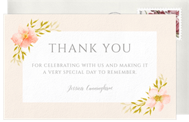 'Delicate Floral' Bridal Shower Thank You Note