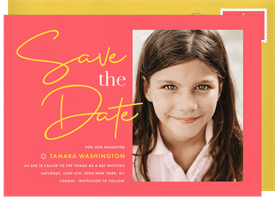 'Trendy Combo' Bat Mitzvah Save the Date