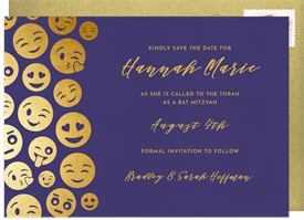 'Emojis' Bat Mitzvah Save the Date