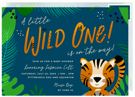 'Wild Tiger' Baby Shower Invitation