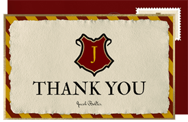 'Wizarding House' Bar Mitzvah Thank You Note