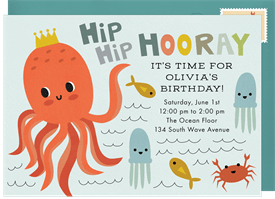 'Ocean Fun' Kids Birthday Invitation
