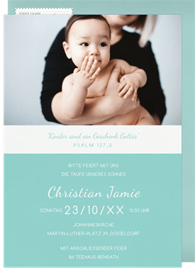 'Gift from the Lord' Baptism Invitation