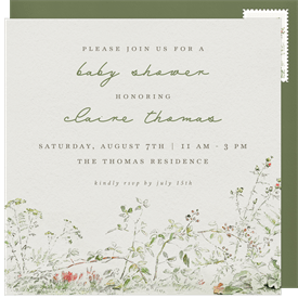 'Whimsical Garden' Shower Invitation