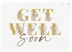 'Get Well Flowers' Thinking of You Card