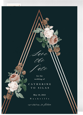 'Boho Triangle' Wedding Save the Date