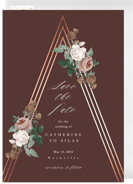 'Boho Triangle' Wedding Save the Date