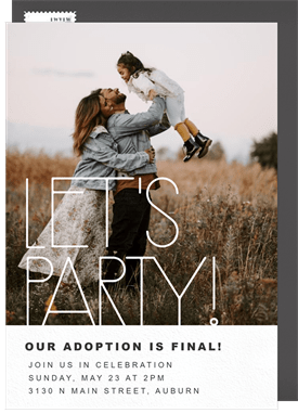 'Modern Party' Party Invitation