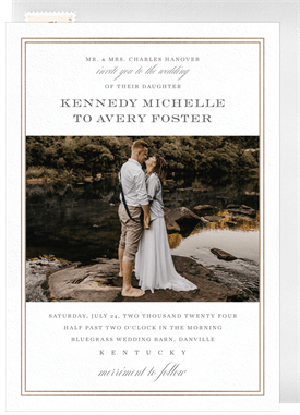'Classic Foil Frame' Wedding Invitation