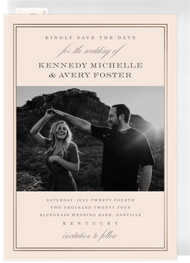 'Classic Foil Frame' Wedding Save the Date