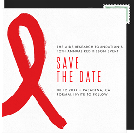 'Brushstroke Awareness Ribbon' Causes and Activism Save the Date