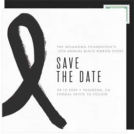 'Brushstroke Awareness Ribbon' Causes and Activism Save the Date