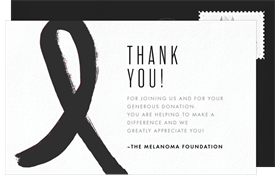 'Brushstroke Awareness Ribbon' Causes and Activism Thank You Note