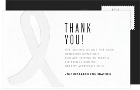 'Brushstroke Awareness Ribbon' Causes and Activism Thank You Note