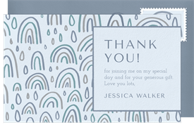 'Rainbow Motif' Baby Shower Thank You Note