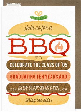 'Stacked Burger' Reunion Invitation