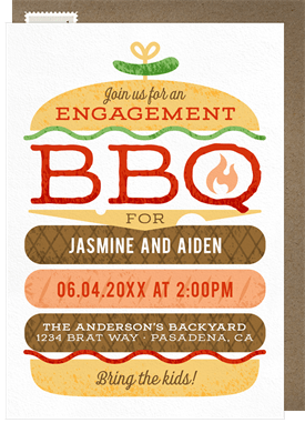 'Stacked Burger' Party Invitation