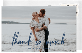'Signature Names' Wedding Thank You Note