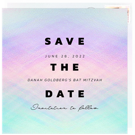 'Halo' Bat Mitzvah Save the Date