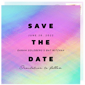 'Halo' Bat Mitzvah Save the Date