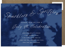 'Sparklers & Spritzers' Fourth of July Invitation