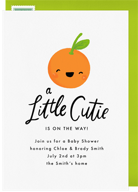 'A Little Cutie' Baby Shower Invitation