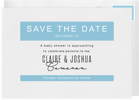 'Hello My Name Is' Baby Shower Save the Date