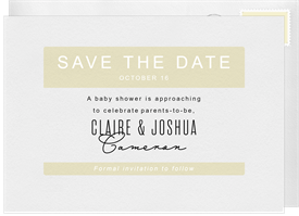 'Hello My Name Is' Baby Shower Save the Date