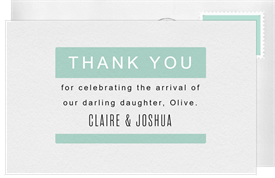 'Hello My Name Is' Announcements Thank You Note