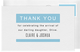 'Hello My Name Is' Announcements Thank You Note
