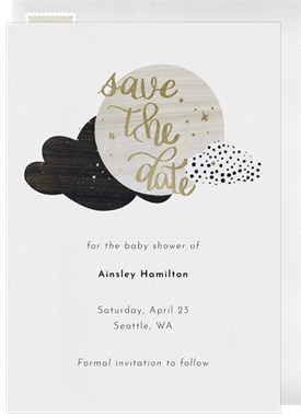 'Lettered Twinkle Twinkle' Baby Shower Save the Date